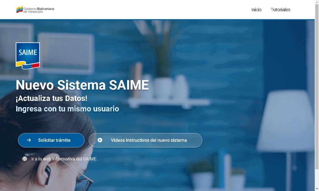 web del saime para solicitud de tramites